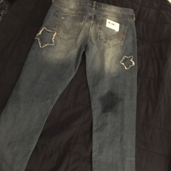 NWT $99 William Rast | Timberlake |Best Friend | Timber | Star Patch Jeans - Picture 6 of 13